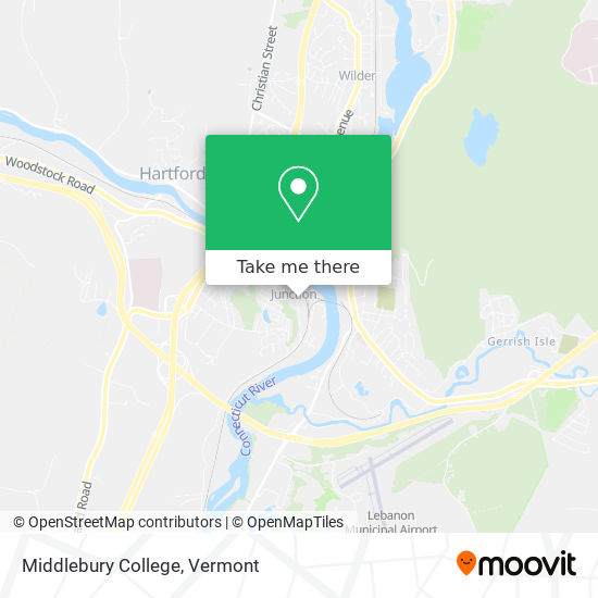 Mapa de Middlebury College