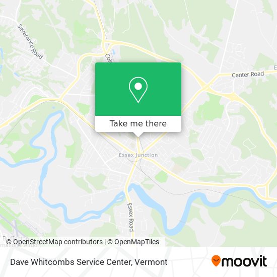 Dave Whitcombs Service Center map
