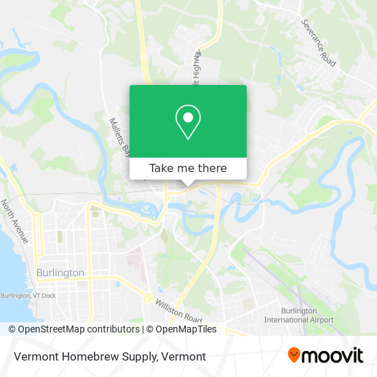 Vermont Homebrew Supply map