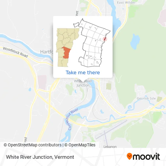 White River Junction map