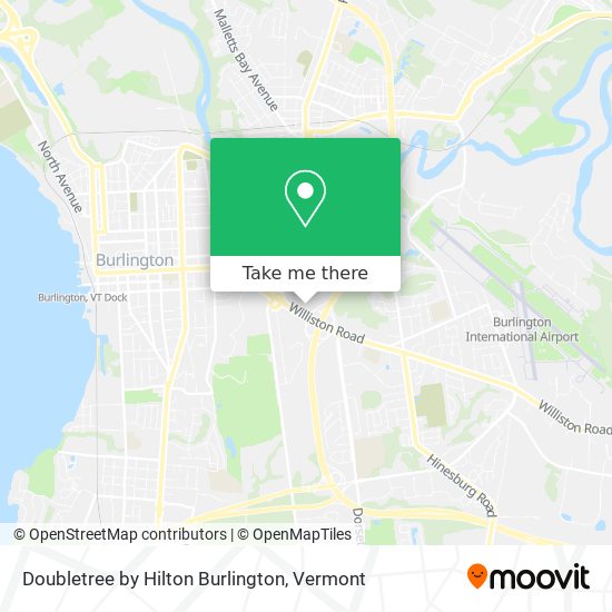 Doubletree by Hilton Burlington map
