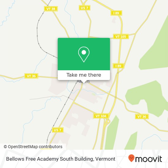 Mapa de Bellows Free Academy South Building