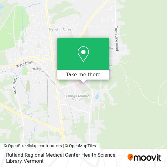 Mapa de Rutland Regional Medical Center Health Science Library