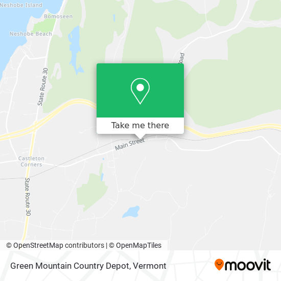 Green Mountain Country Depot map