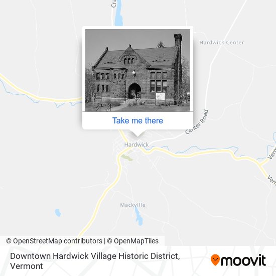 Downtown Hardwick Village Historic District map