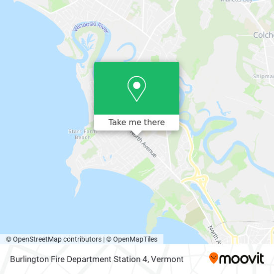 Burlington Fire Department Station 4 map