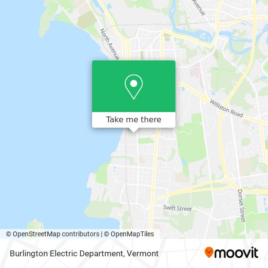 Burlington Electric Department map