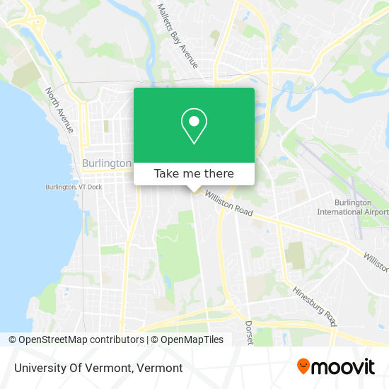 University Of Vermont map