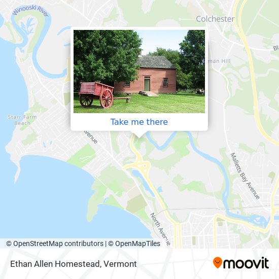 Ethan Allen Homestead map