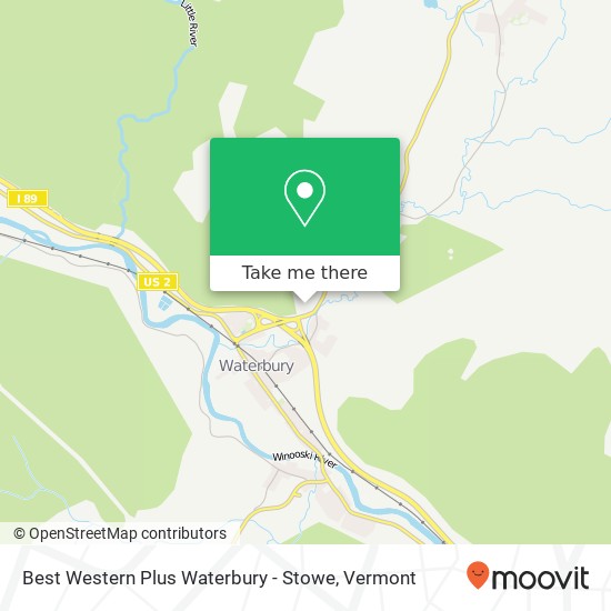 Best Western Plus Waterbury - Stowe map
