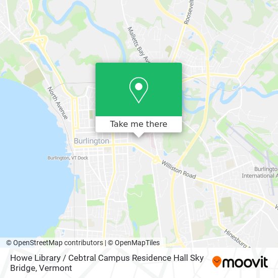 Howe Library / Cebtral Campus Residence Hall Sky Bridge map