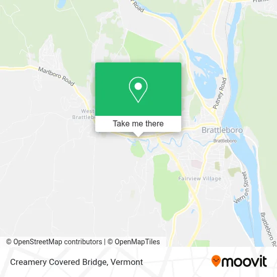 Creamery Covered Bridge map
