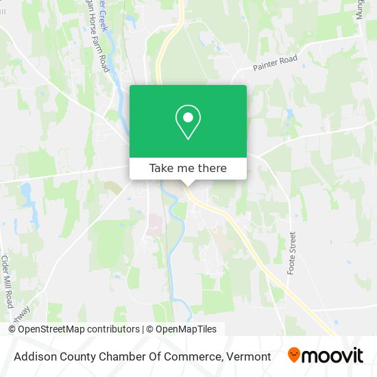 Addison County Chamber Of Commerce map