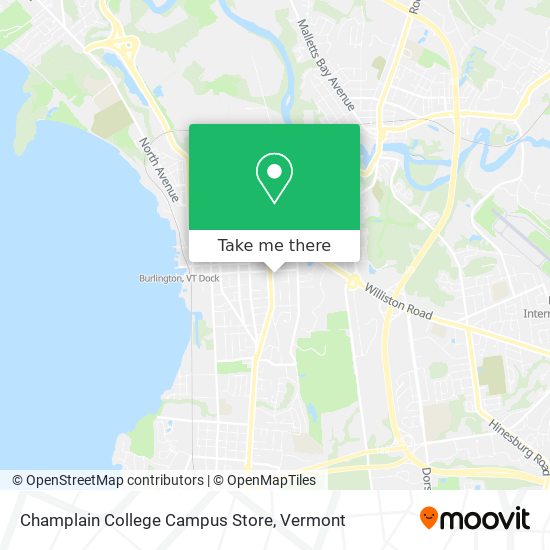 Mapa de Champlain College Campus Store