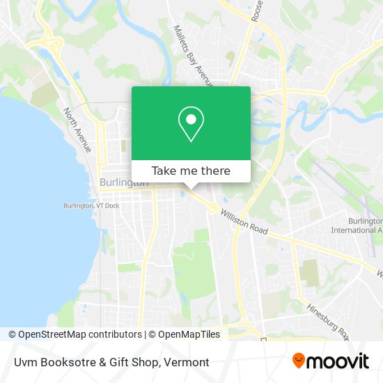 Uvm Booksotre & Gift Shop map