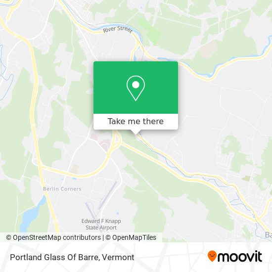 Portland Glass Of Barre map