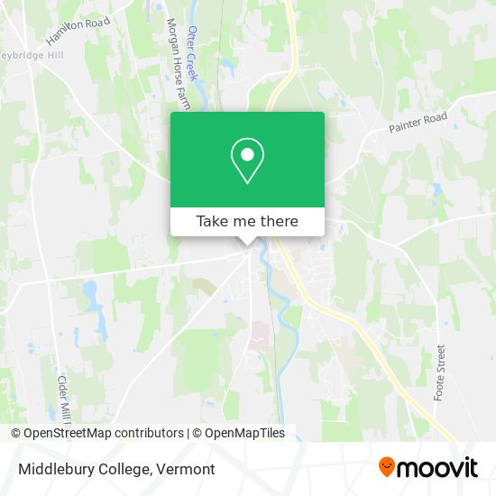 Mapa de Middlebury College