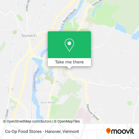 Mapa de Co-Op Food Stores - Hanover