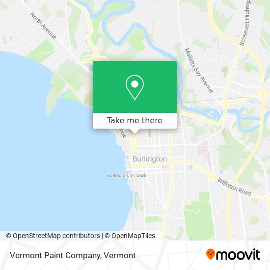 Mapa de Vermont Paint Company