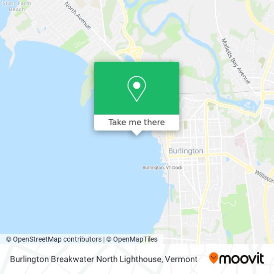 Mapa de Burlington Breakwater North Lighthouse