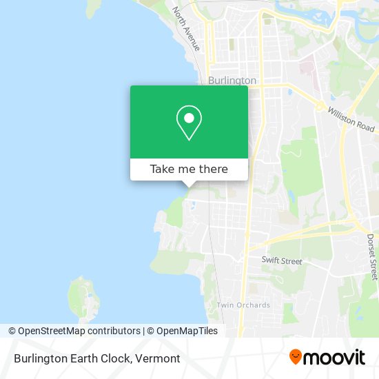 Burlington Earth Clock map