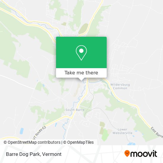 Barre Dog Park map