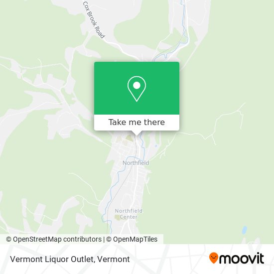 Vermont Liquor Outlet map