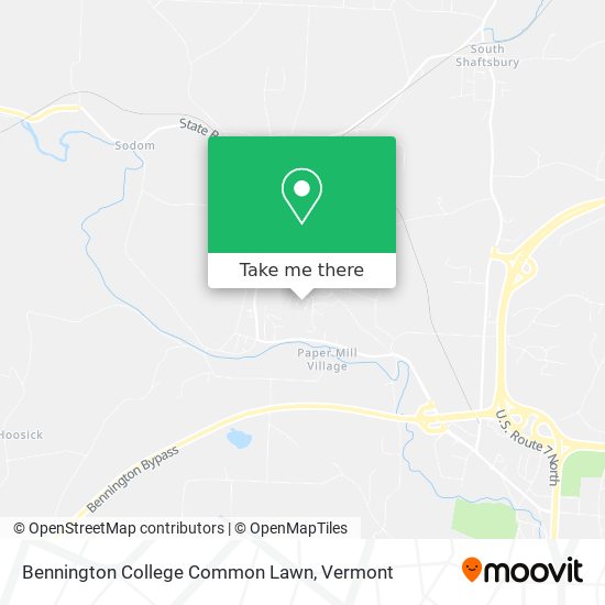 Mapa de Bennington College Common Lawn