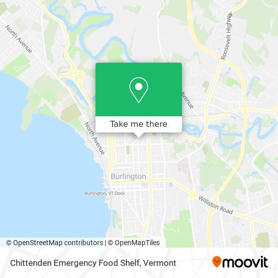 Chittenden Emergency Food Shelf map