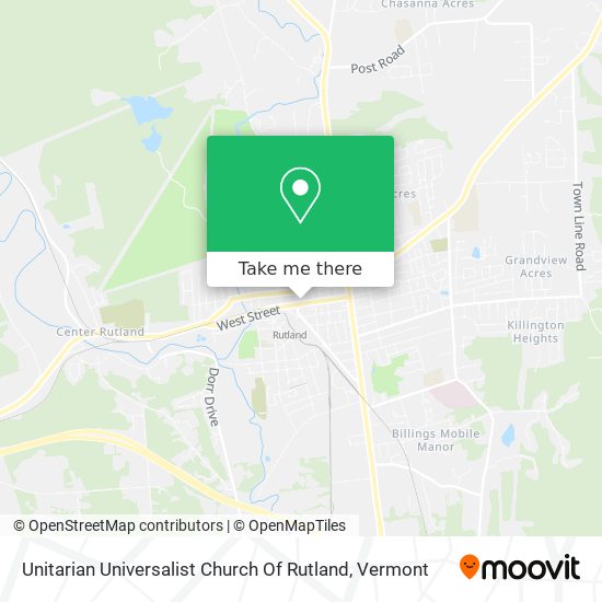 Unitarian Universalist Church Of Rutland map