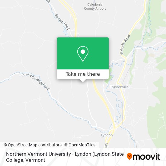 Mapa de Northern Vermont University - Lyndon