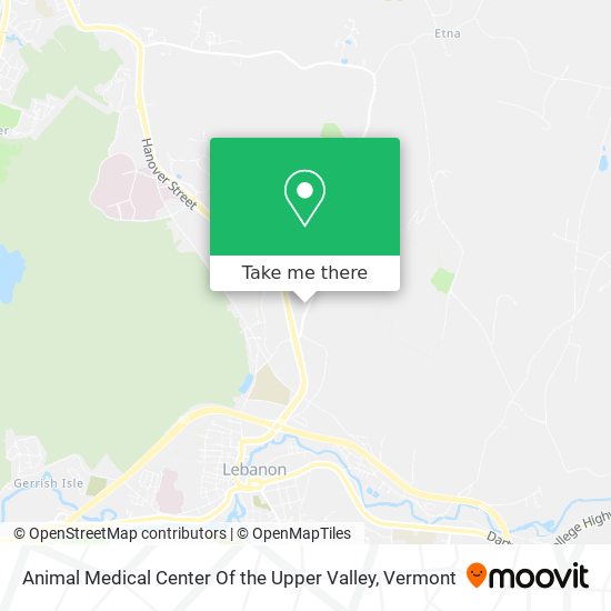 Mapa de Animal Medical Center Of the Upper Valley