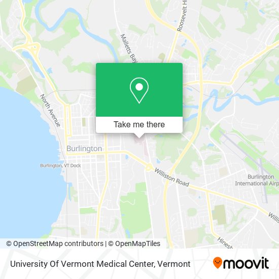 University Of Vermont Medical Center map