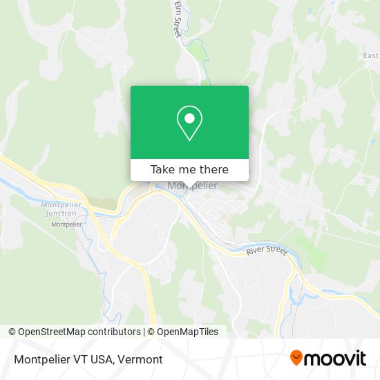 Montpelier VT USA map
