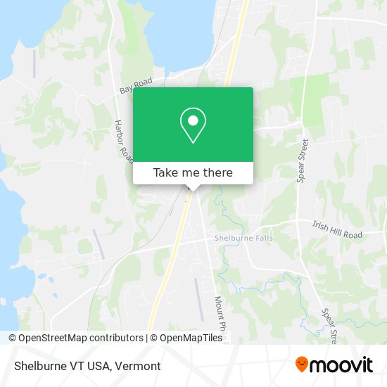 Shelburne VT USA map