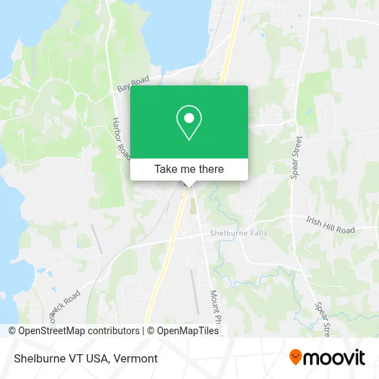 Shelburne VT USA map