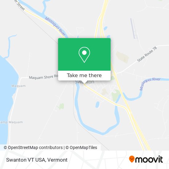 Swanton VT USA map
