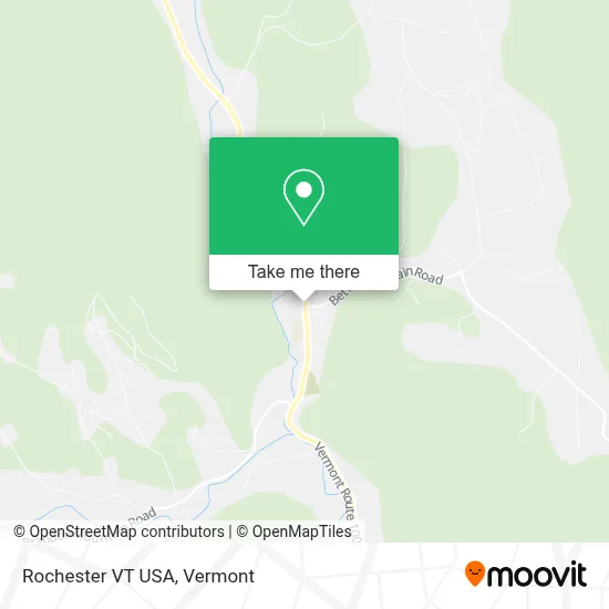Rochester VT USA map