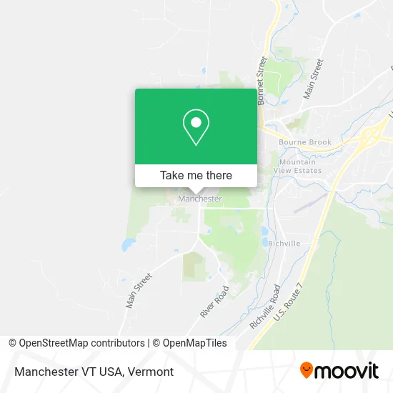 Manchester VT USA map