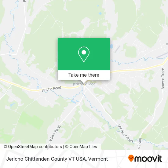 Jericho Chittenden County VT USA map