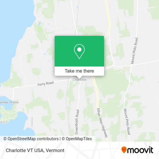 Charlotte VT USA map