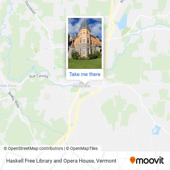 Haskell Free Library and Opera House map