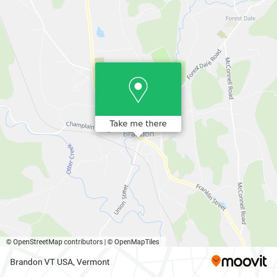 Brandon VT USA map