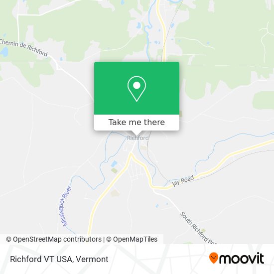 Mapa de Richford VT USA