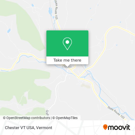 Chester VT USA map