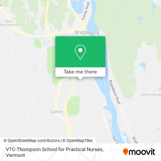 Mapa de VTC-Thompson School for Practical Nurses