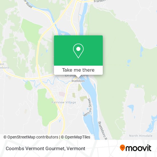 Coombs Vermont Gourmet map