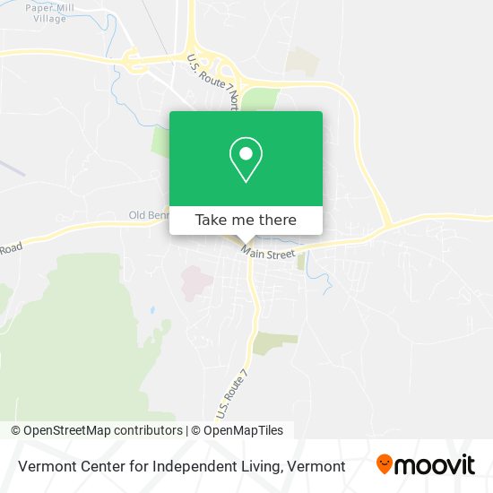 Mapa de Vermont Center for Independent Living