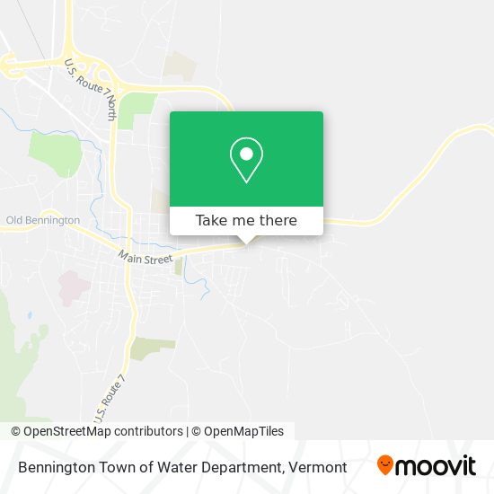 Bennington Town of Water Department map