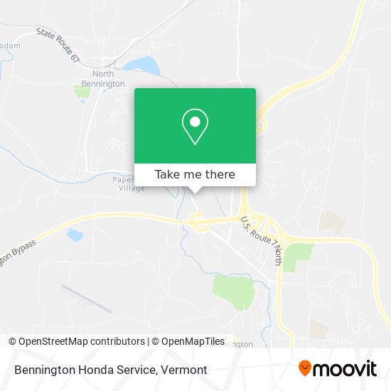Bennington Honda Service map